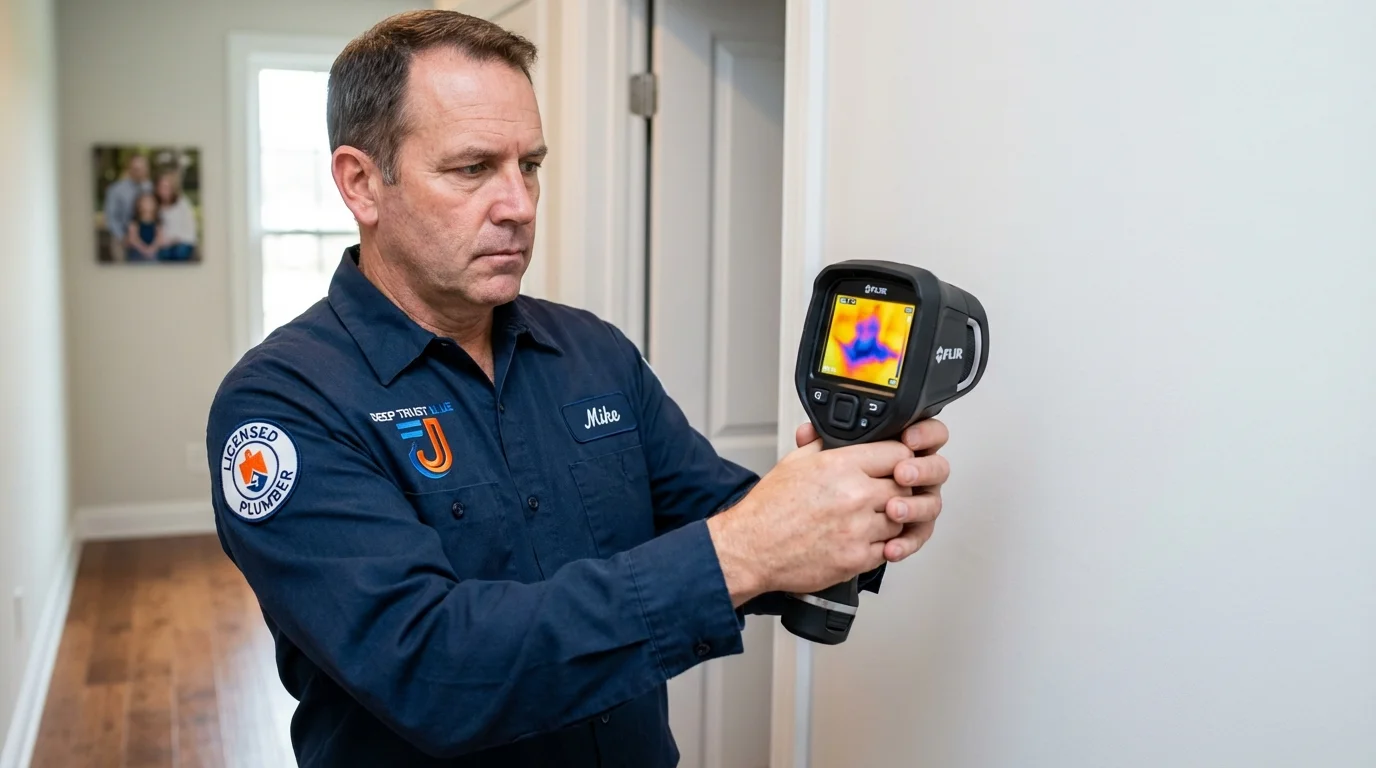 Thermal imaging leak detection by Johns Plumbing LLC in Moultonborough